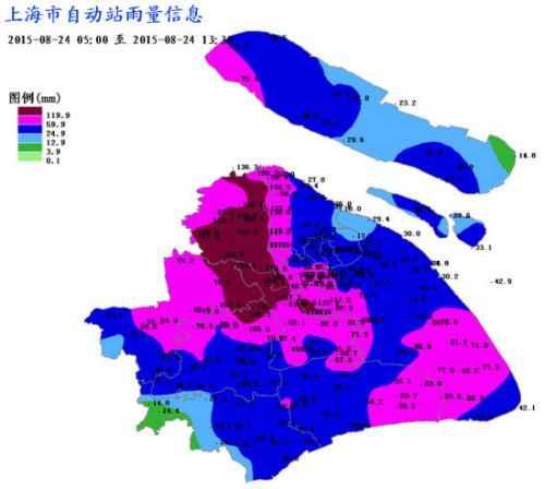 上海累计雨量统计